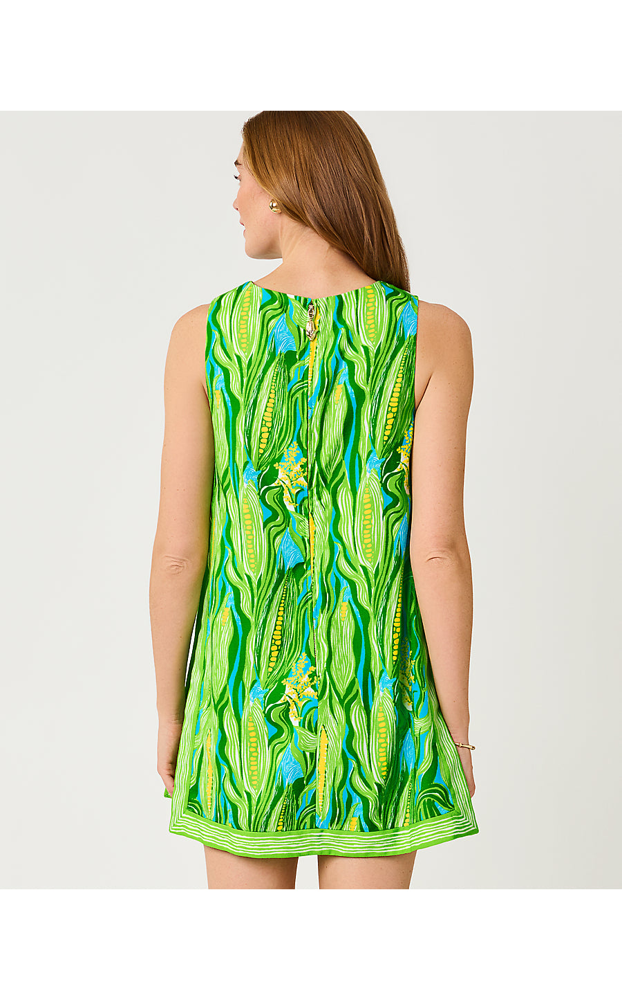AISLING SHIFT ROMPER | TURQUOISE TIDE SWEET CORN ENGINEERED ROMPER