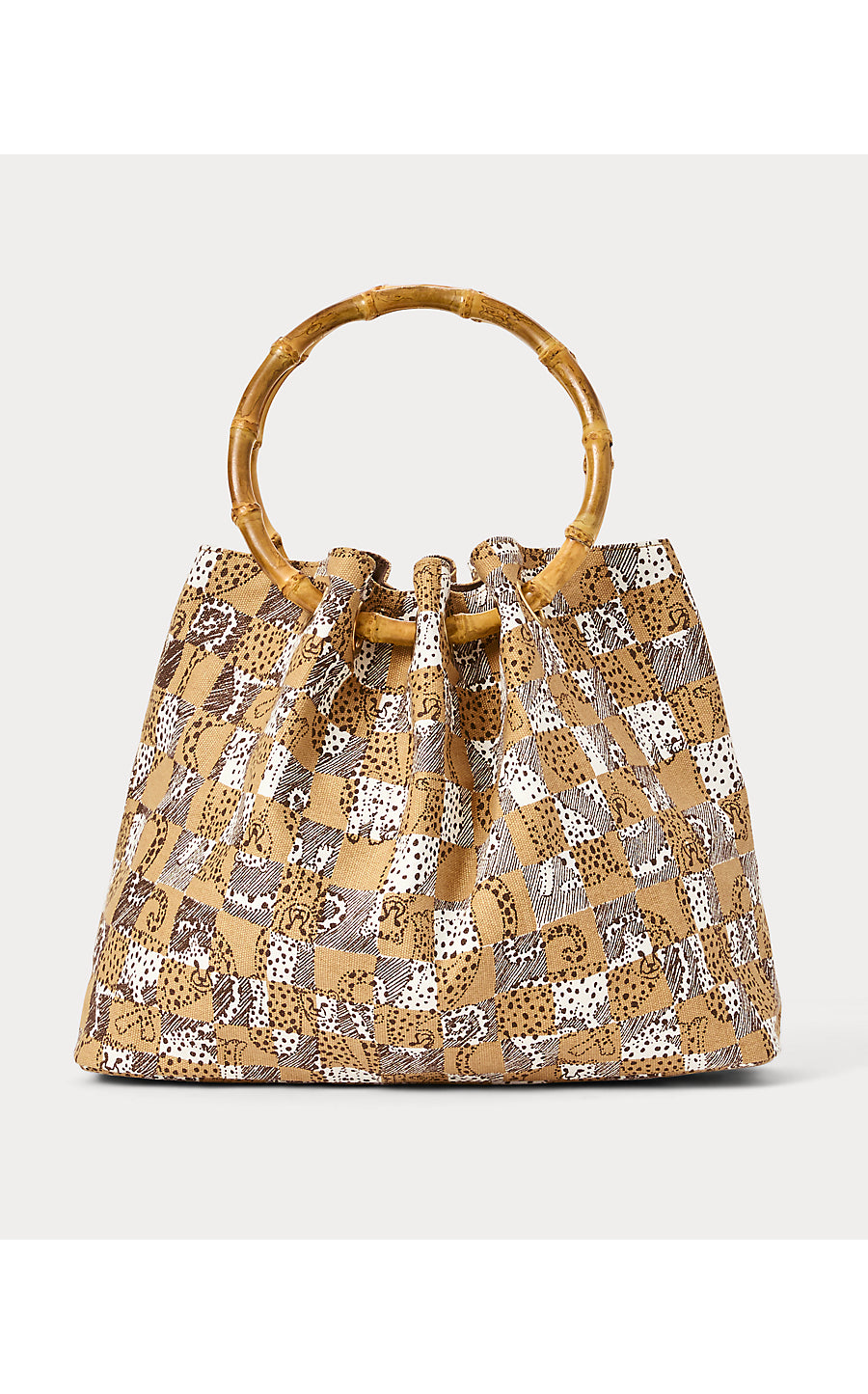 GWP BAMBOO BAG | ICED LATTE LIL CHEETAH CHECKS