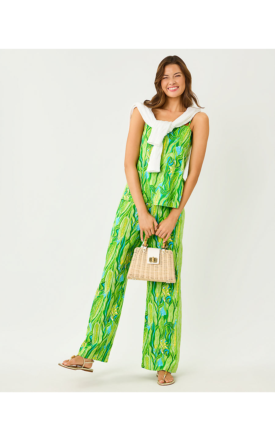 JESSLYN TOP | TURQUOISE TIDE SWEET CORN ENGINEERED SET