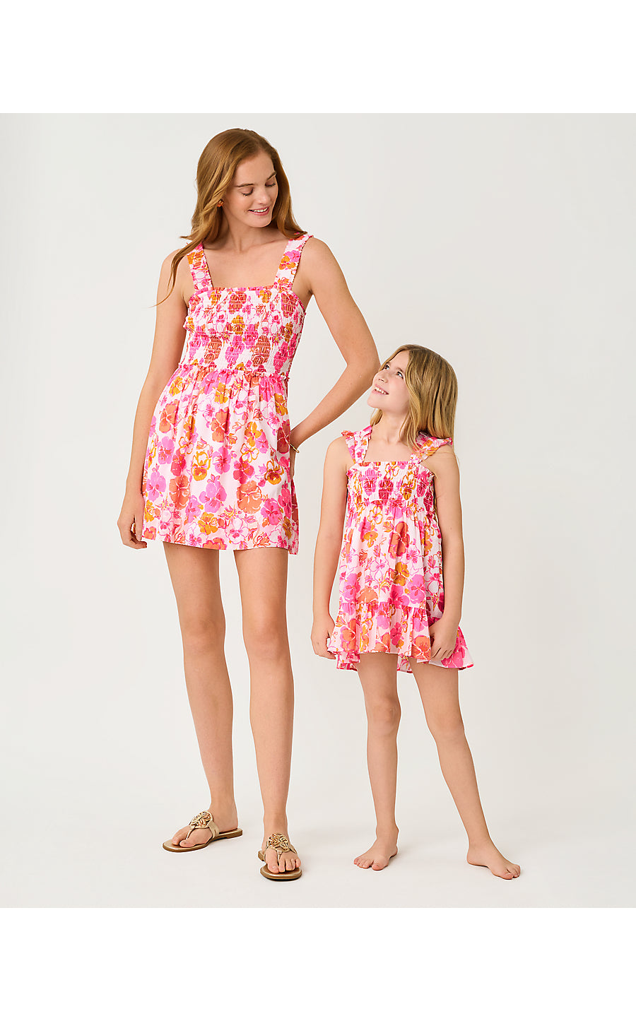 MINI HADLY DRESS | RESORT WHITE PANSY FANSY