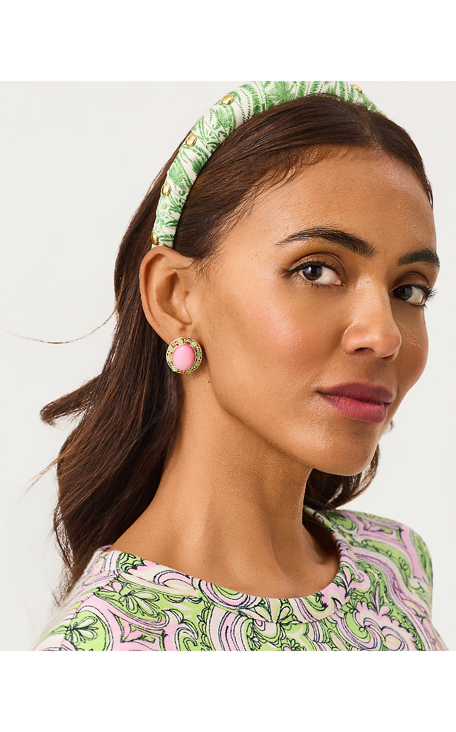 VIA PALM EARRINGS | OLEANDER PINK