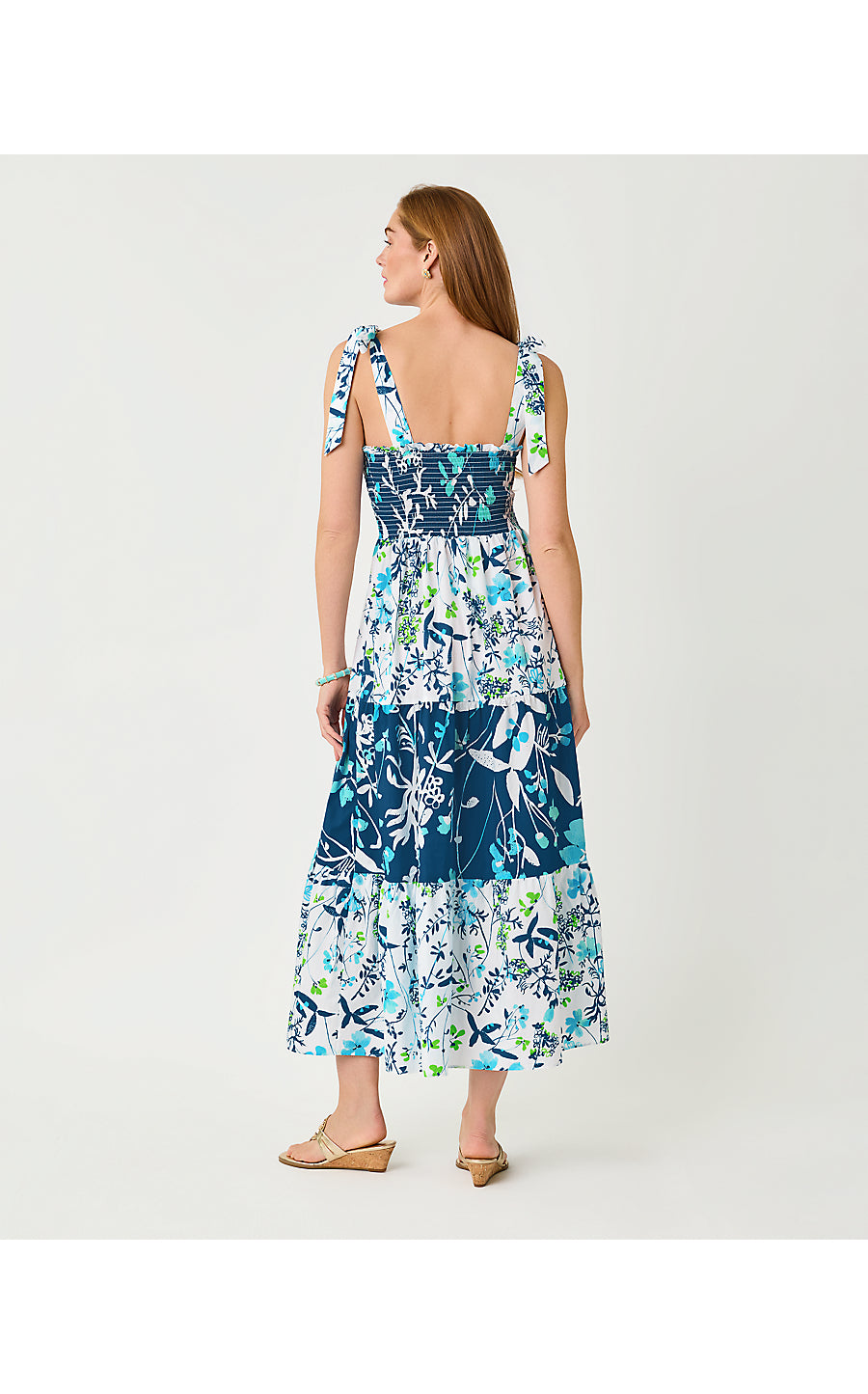 ATHYN SMOCKED MAXI DRESS | RESORT WHITE SEA BLOOMS