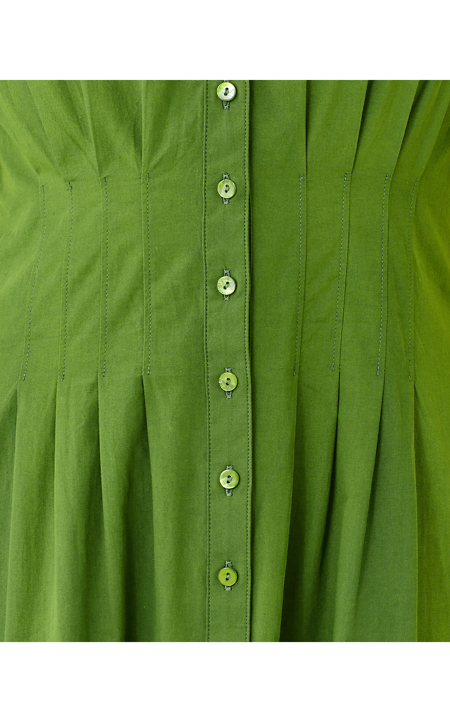 WAYLAND MIDI DRESS | OREGANO SCALLOPED EYELET BORDER POPLIN