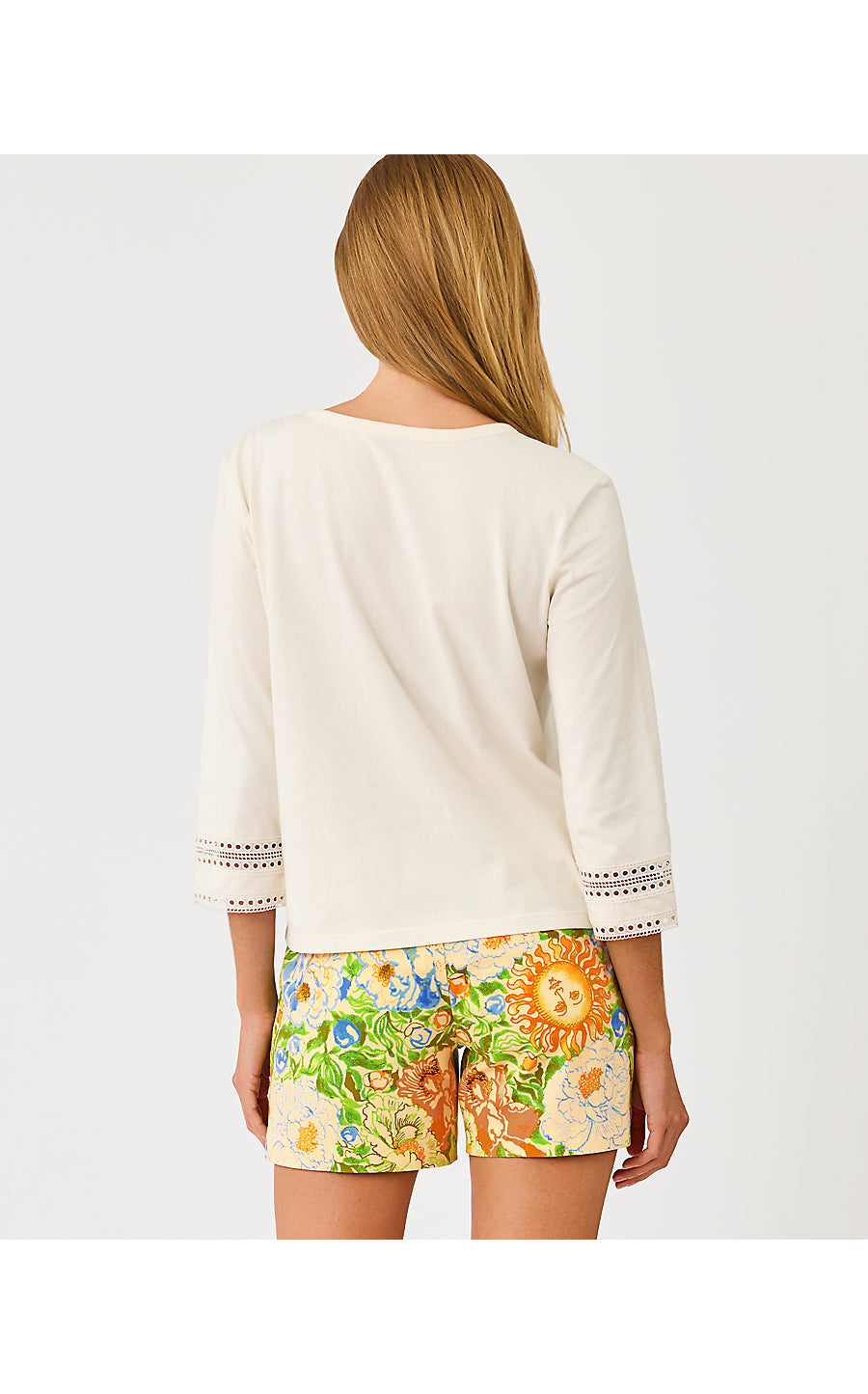 CLAIRMONT 3/4 SLEEVED TRI | COCONUT