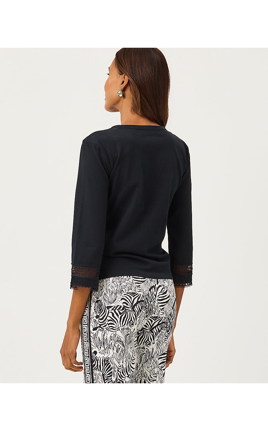 CLAIRMONT 3/4 SLEEVED TRI | NOIR