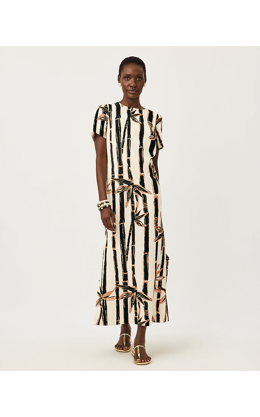ENIID MAXI DRESS | COCONUT BAMBOO BLISS ENGINEERED WOVEN MAXI