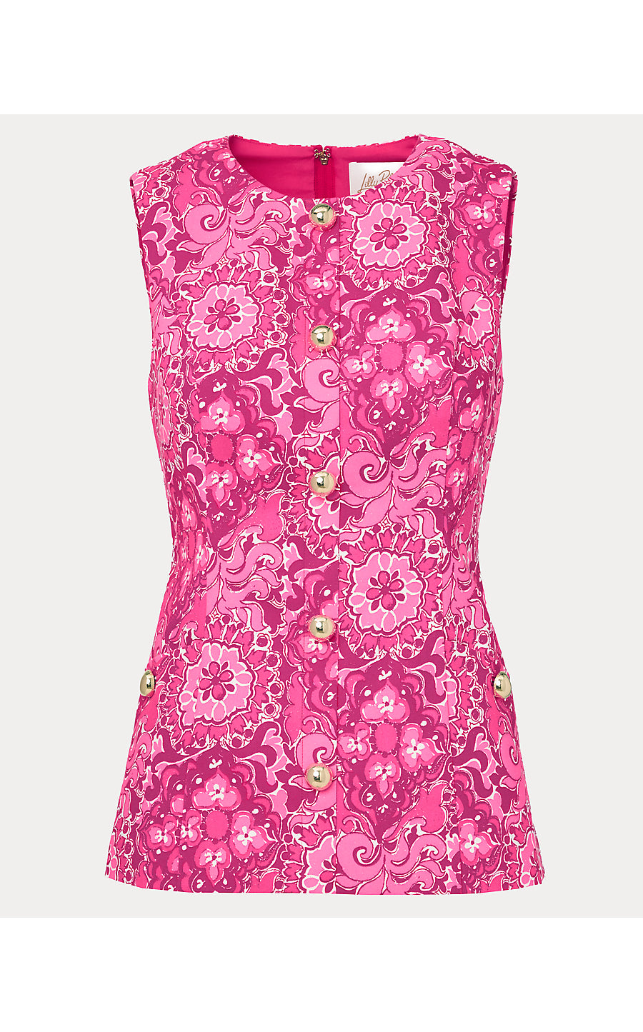 EUGENIA SLEEVELESS TOP | PINK ASTER THE CASBAH ALLOVER
