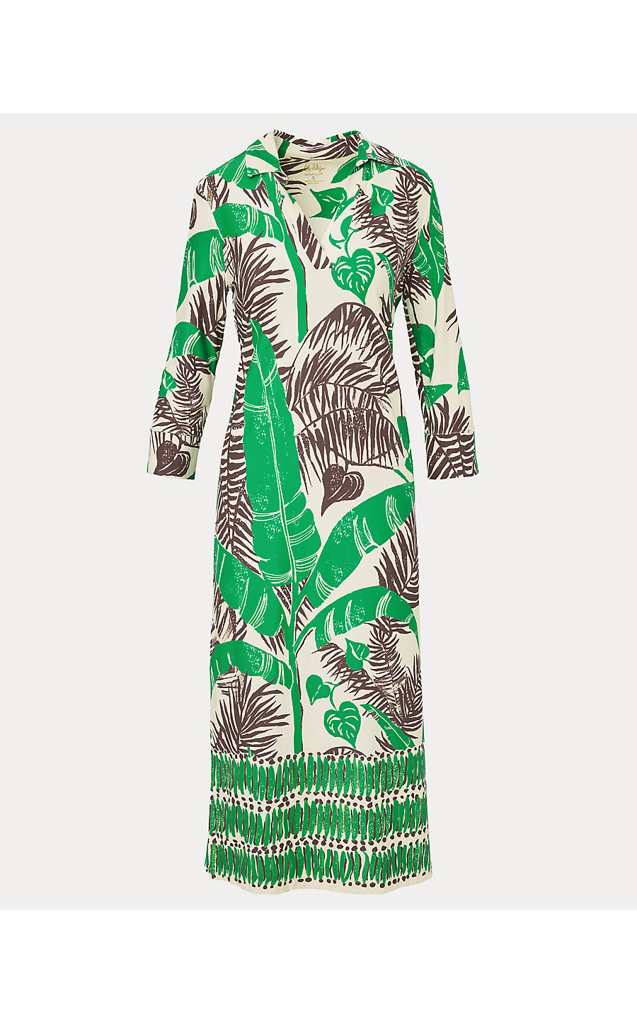 MANDI UPF 50+ MIDI DRESS | VANILLA SPICE OVERSIZED HIDE AND LEAF ENGINEERED CHILLYLILLY