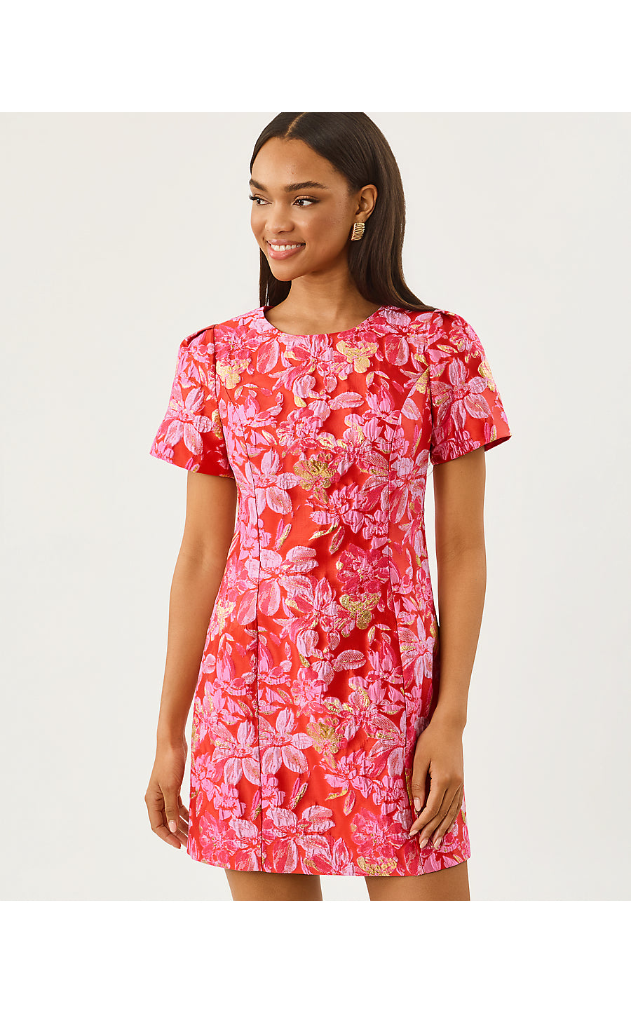 DOVER SHORT SLEEVE SHIFT | BRUNCH PUNCH JUICY STORY BROCADE