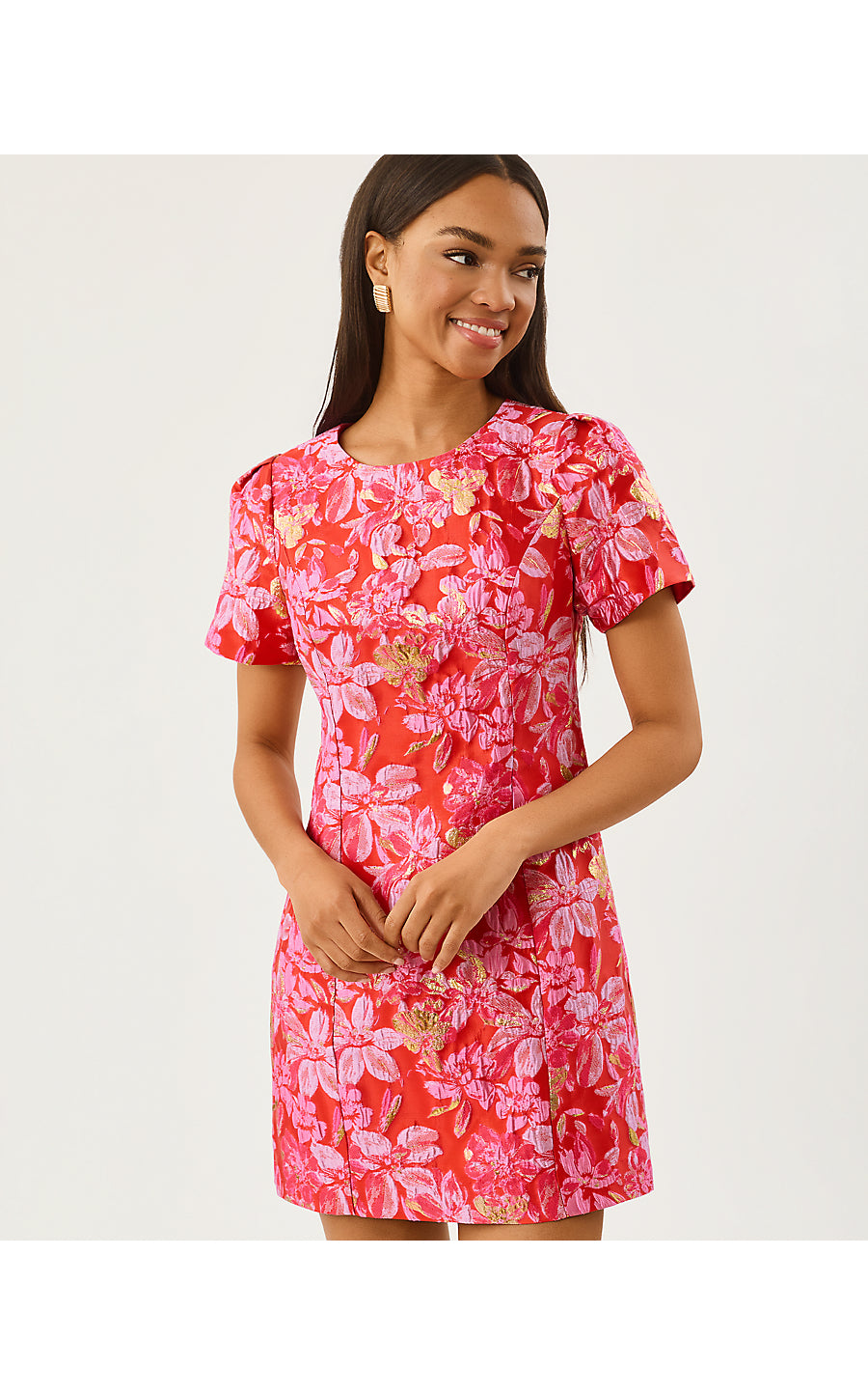DOVER SHORT SLEEVE SHIFT | BRUNCH PUNCH JUICY STORY BROCADE