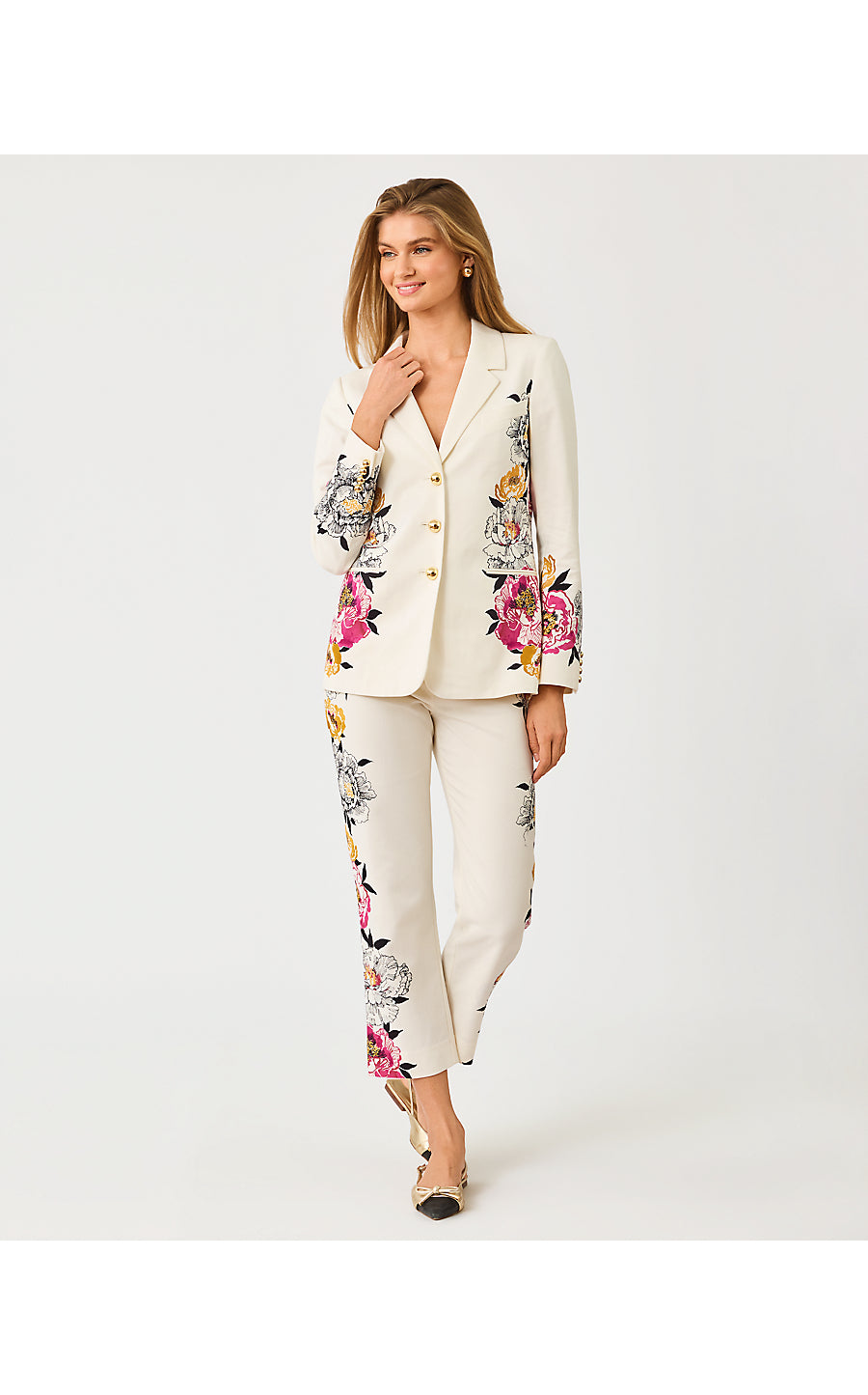 MARTA STRETCH PANT | COCONUT PEONY PERFECTION ENGINEERED PANT