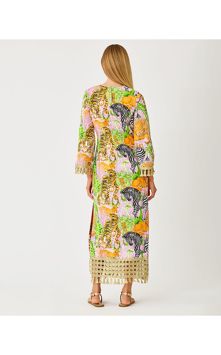 STROTHERS STRETCH MAXI SHIFT  MULTI LILLYS ZOO ENGINEERED WOVEN MAXI