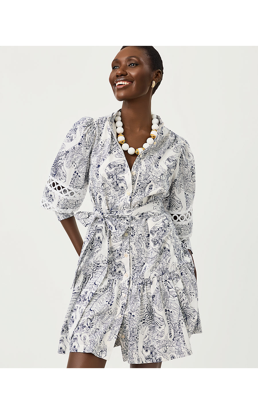 DRENA DRESS | COCONUT LIL PALM PROWL