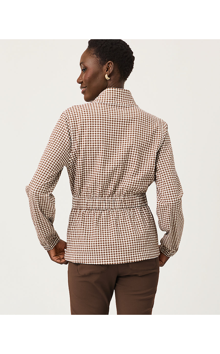 AINSLEY JACKET UPF 50+ | COCO BEACH MINI PERFORMANCE GINGHAM