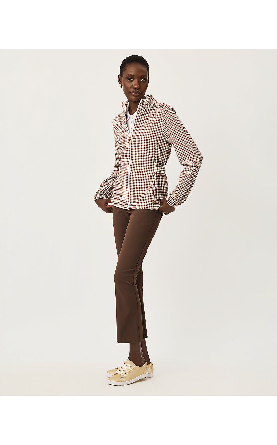 AINSLEY JACKET UPF 50+ | COCO BEACH MINI PERFORMANCE GINGHAM