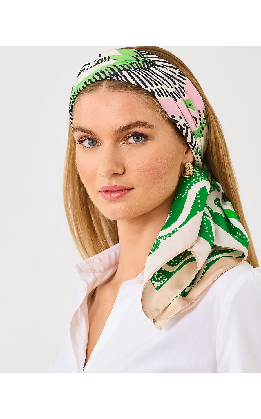 COLONY SILK SCARF | CONCH SHELL PINK
