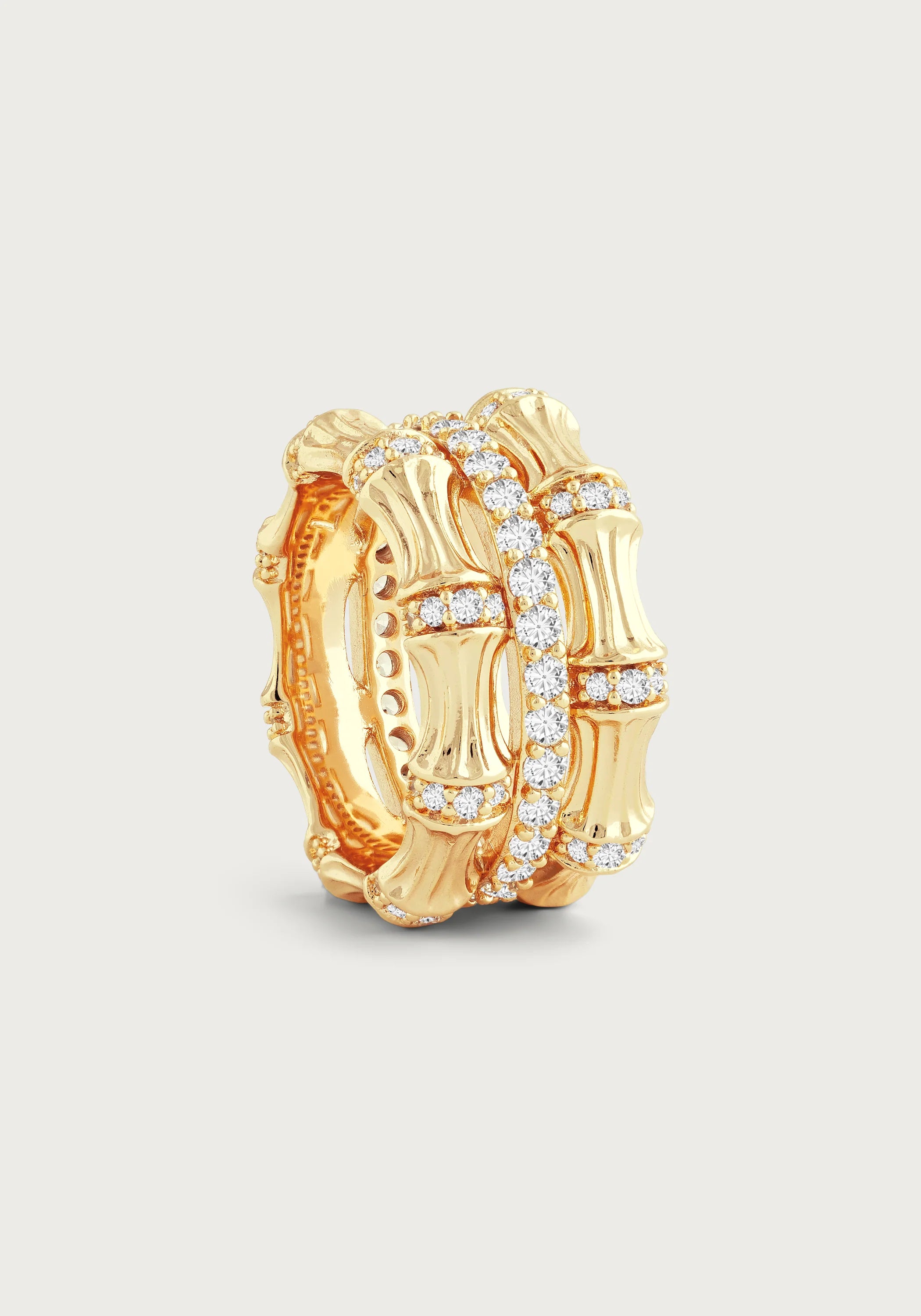 BAMBOO STACK RING Sz  7