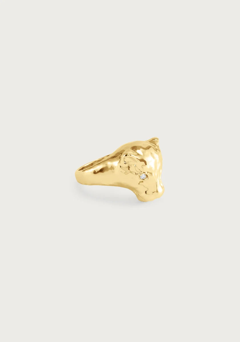 SAFARI LIONESS RING | GOLD Sz 6
