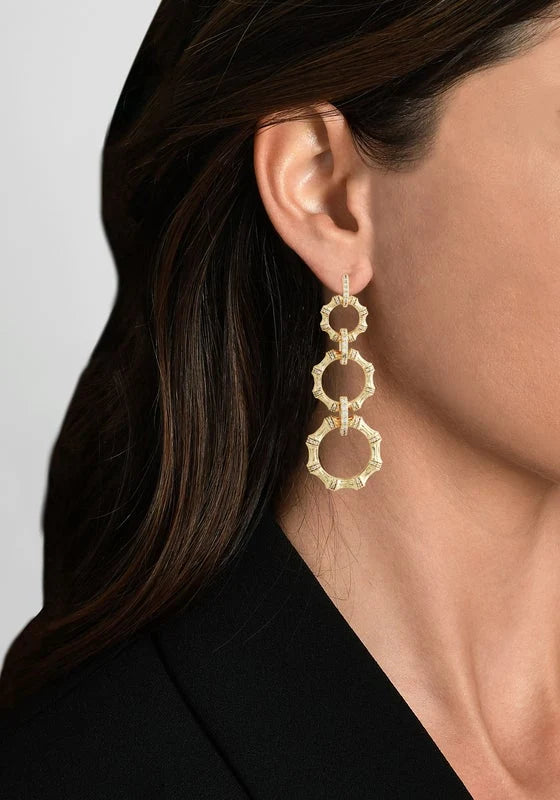 BAMBOO LONG CHAIN EARRINGS