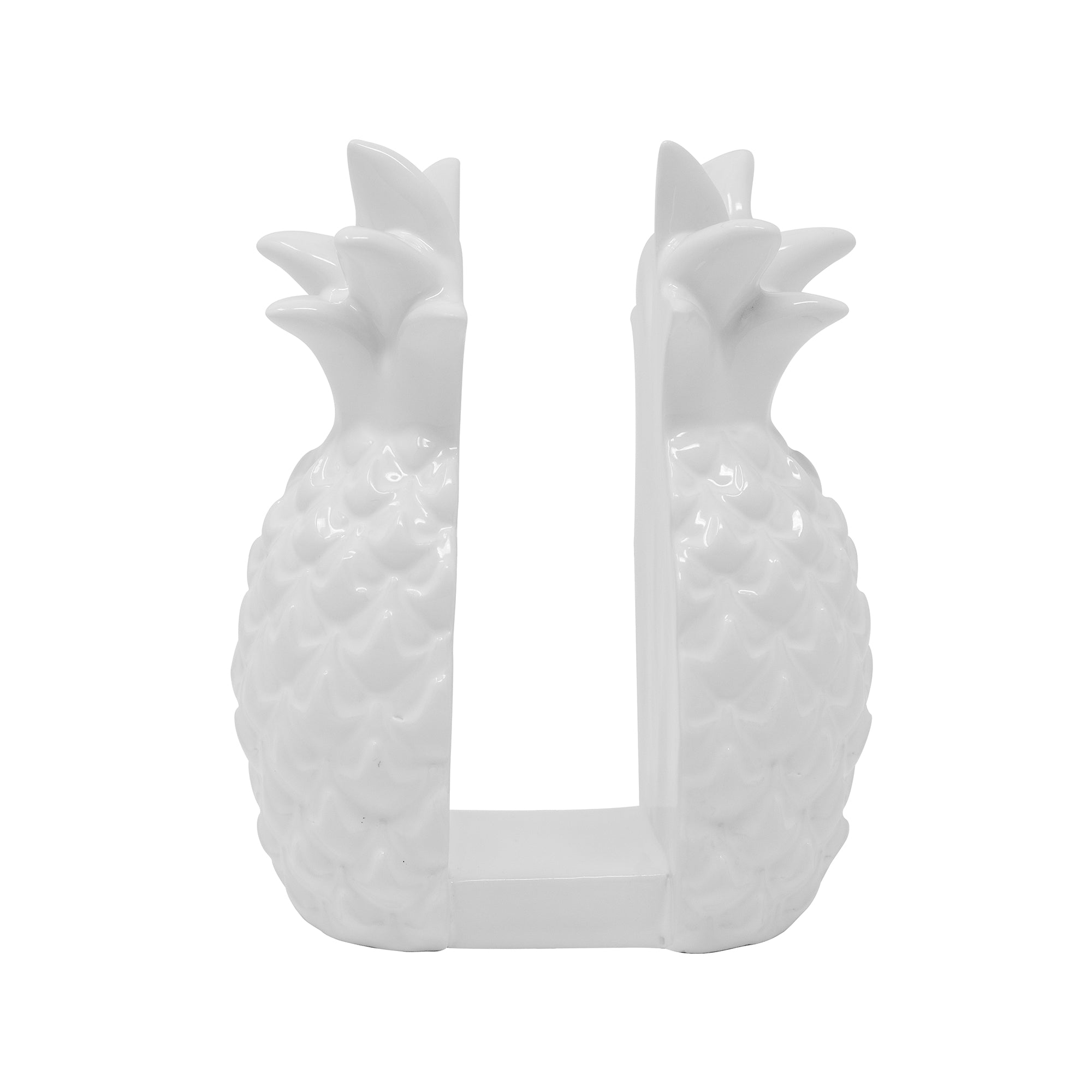 Ceramic Napkin Holder, Resort White (Pineapple)