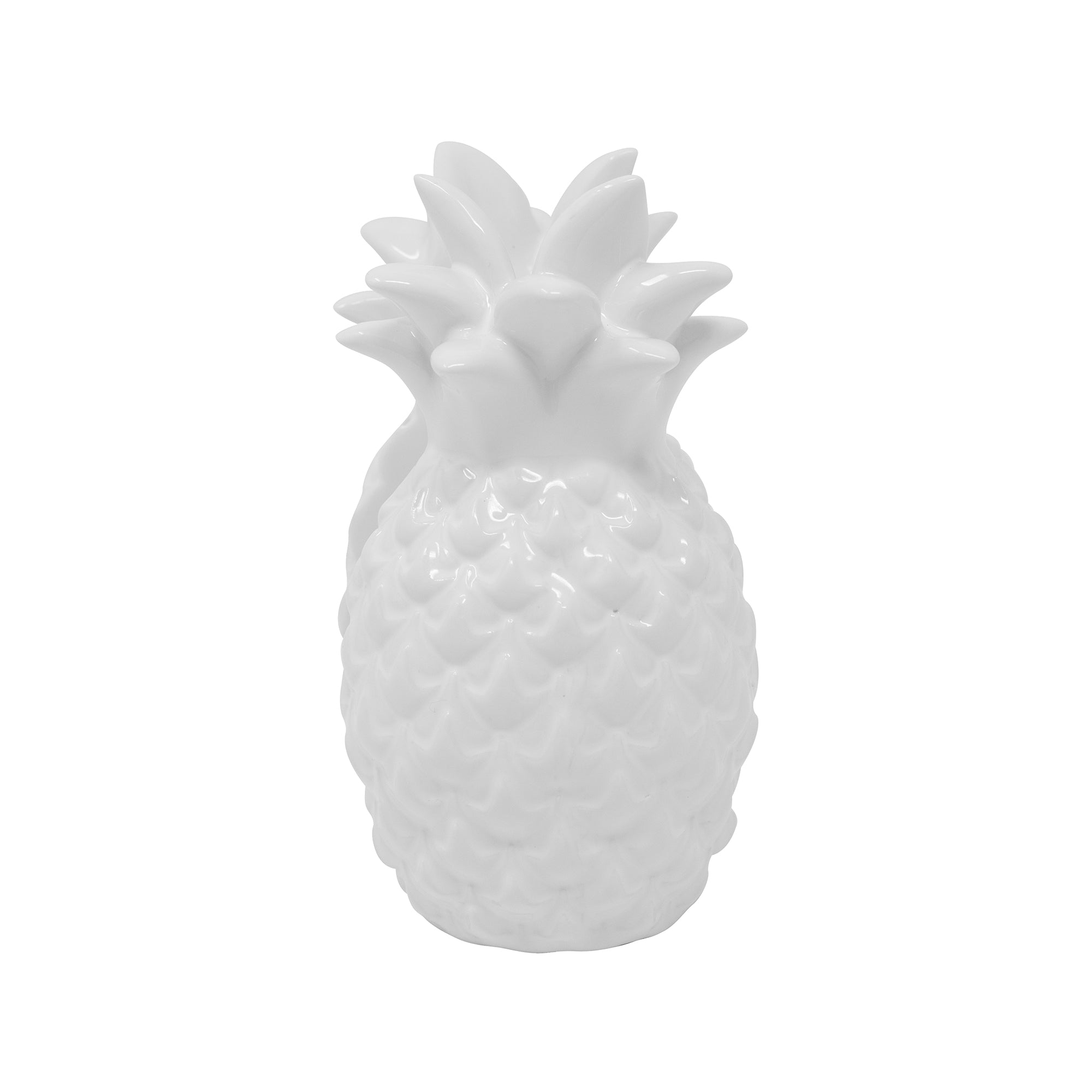 Ceramic Napkin Holder, Resort White (Pineapple)