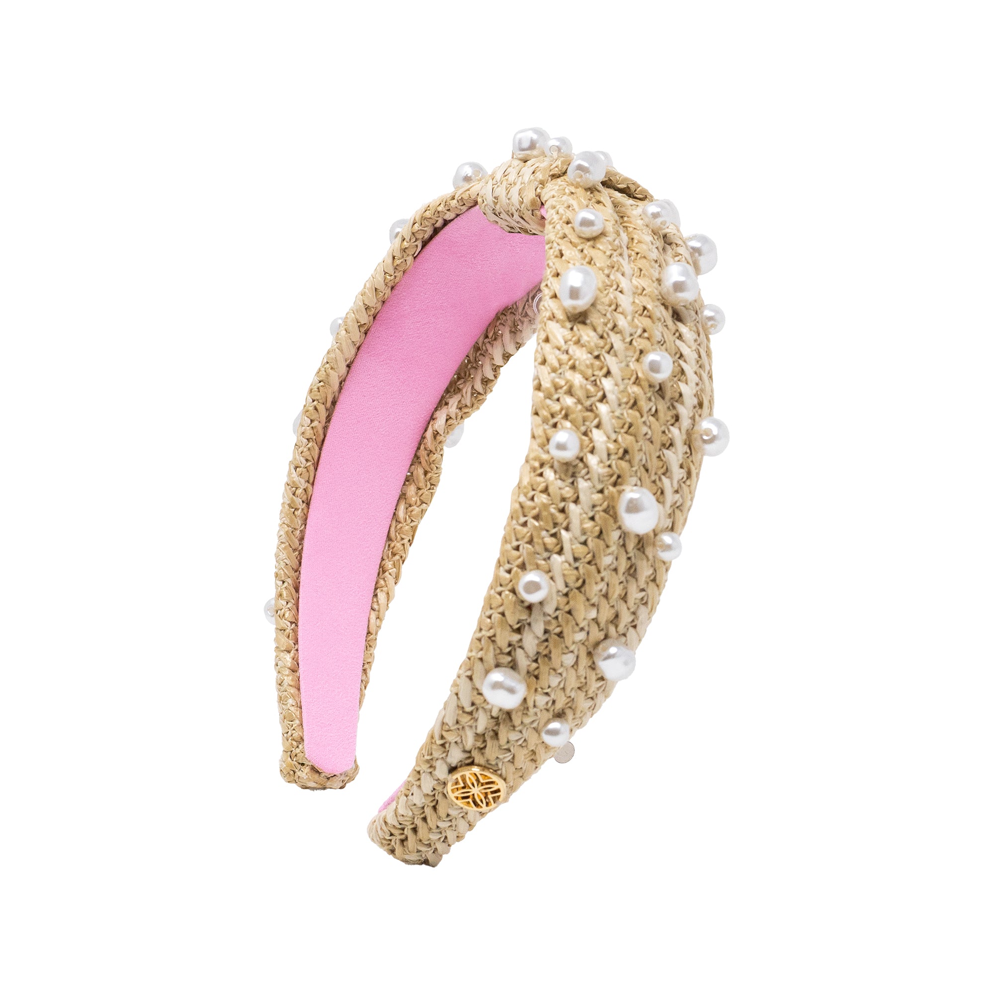 EMBELLISHED LOW KNOT HEADBAND | RAFFIA