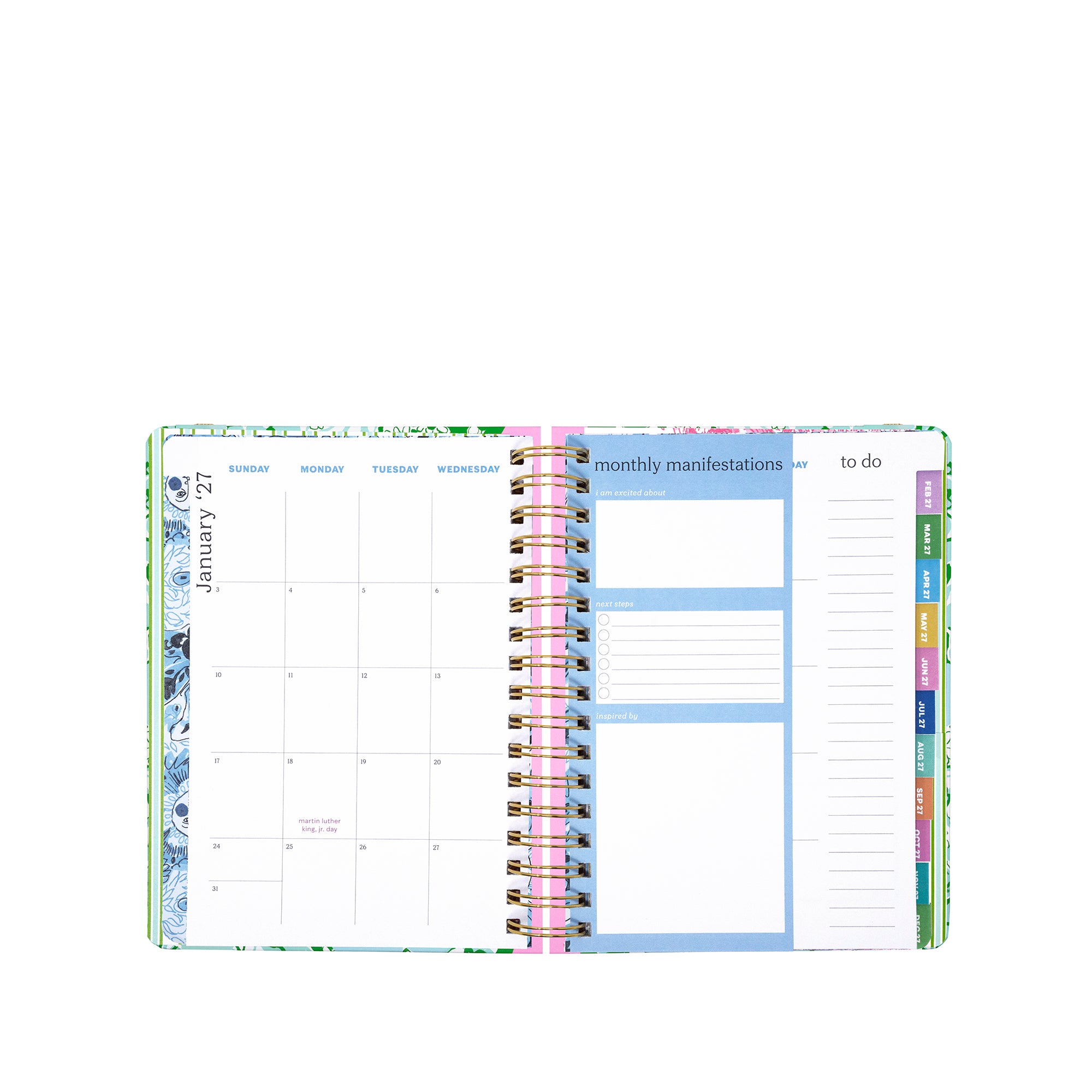 LARGE  17" MONTH AGENDA |  MINT CONDITION BURST OF JOY