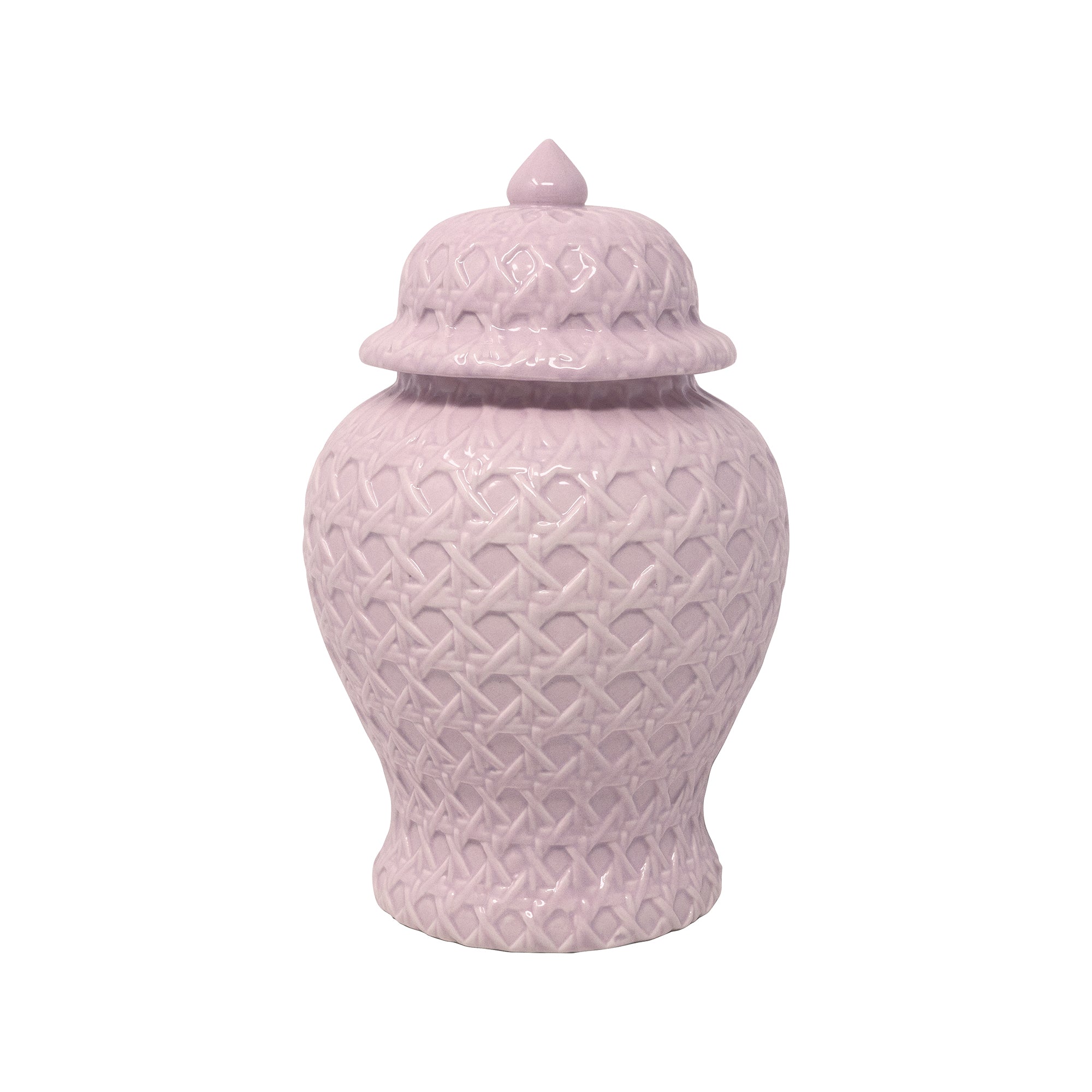 SMALL GINGER JAR DEBOSSED CANING