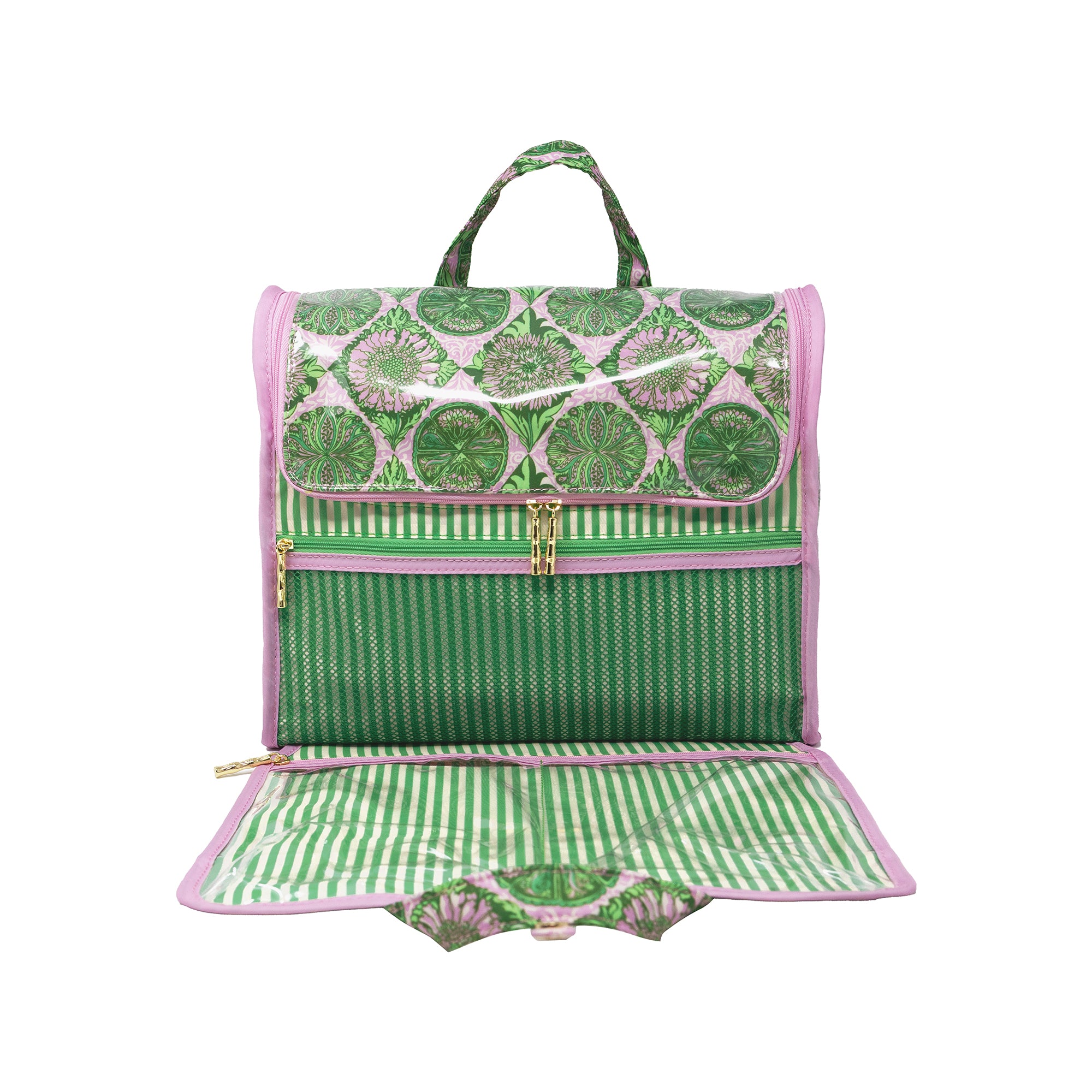 HANGING TOILETRY BAG TROPICAL TILES