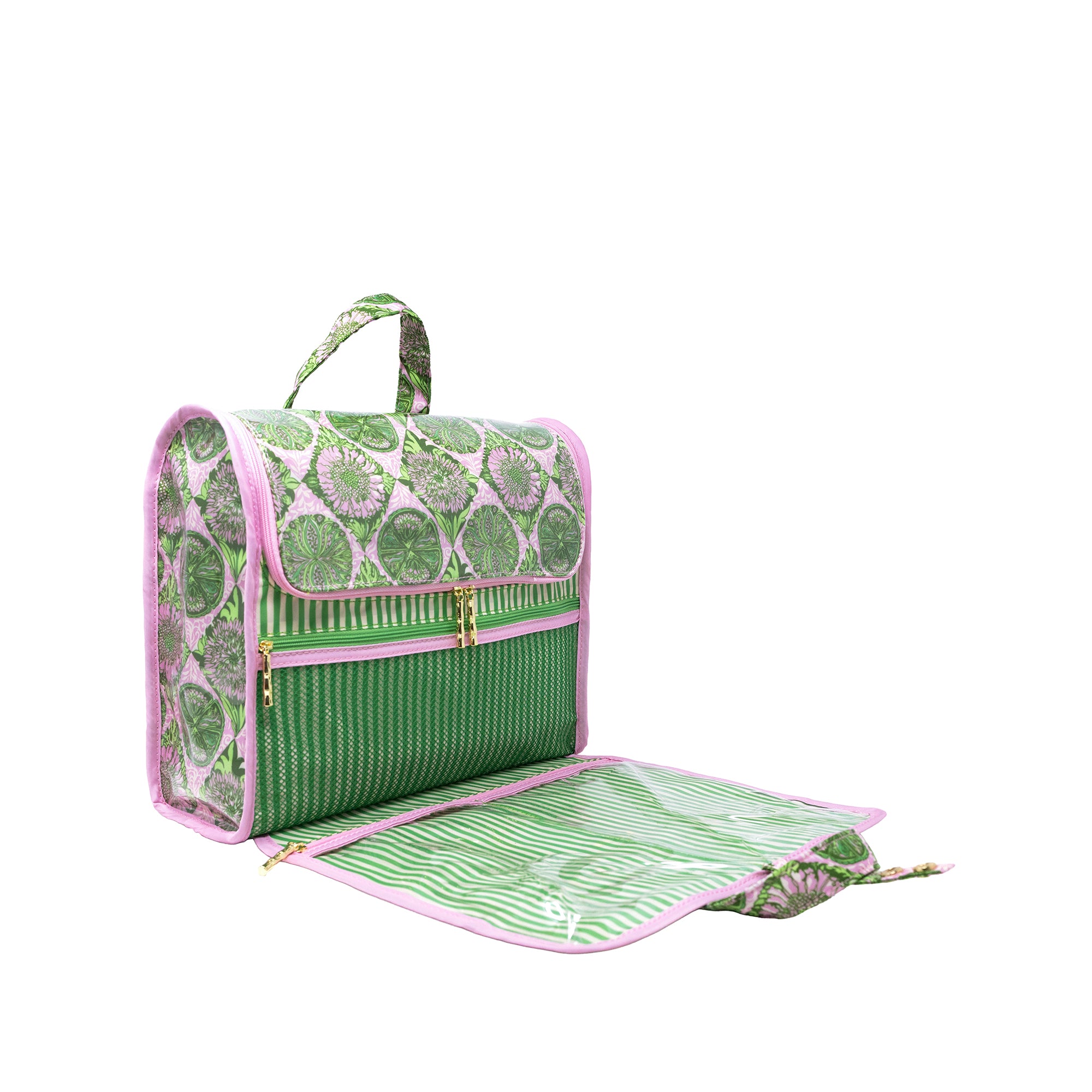 HANGING TOILETRY BAG TROPICAL TILES