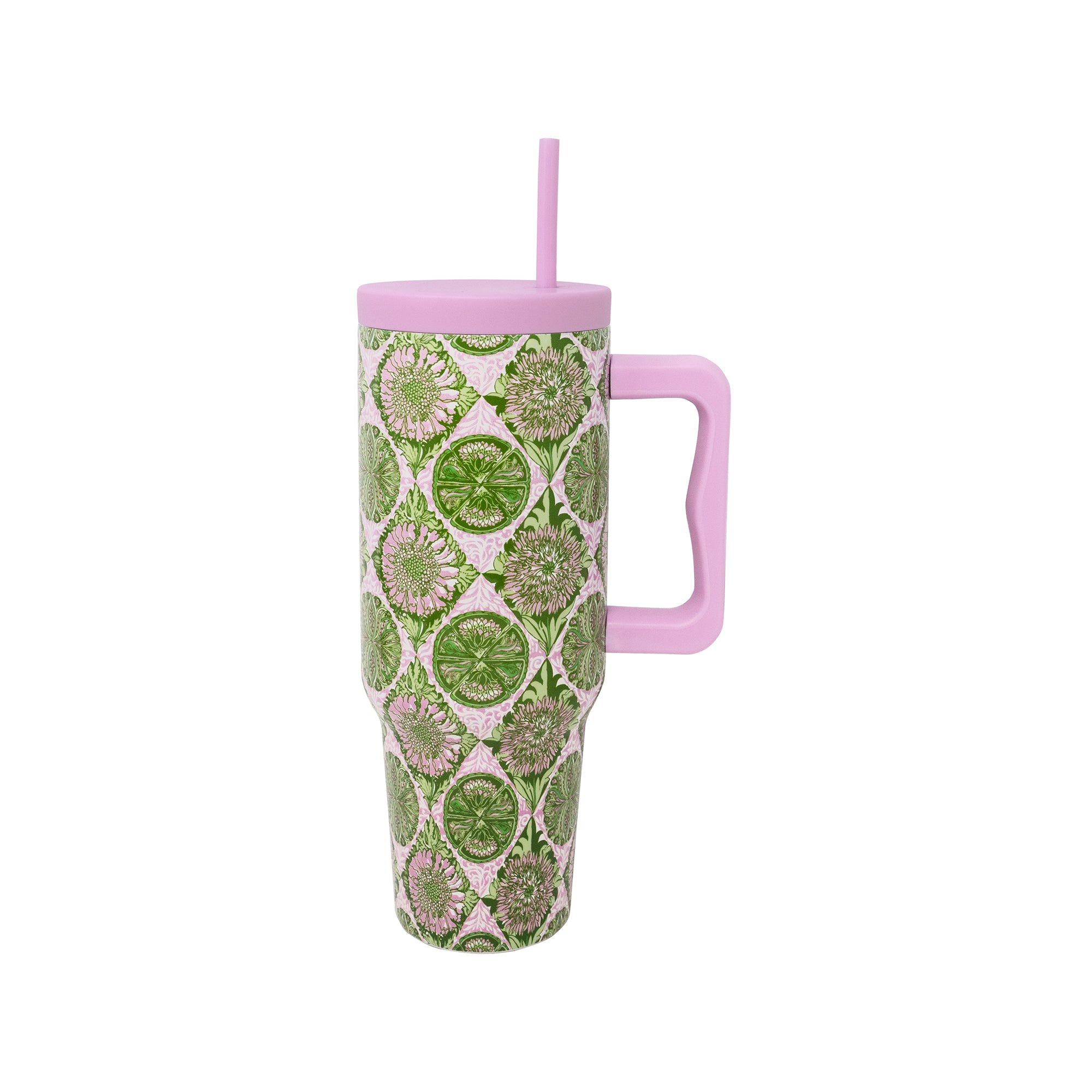 STAINLESS STEEL 40oz TUMBLER  TROPICAL TILES