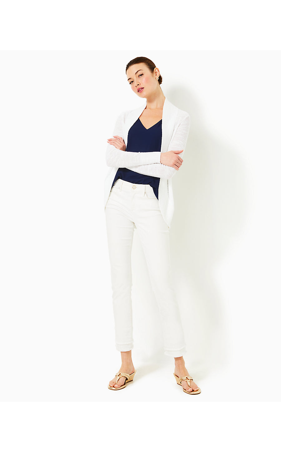 AMALIE CARDIGAN| RESORT WHITE