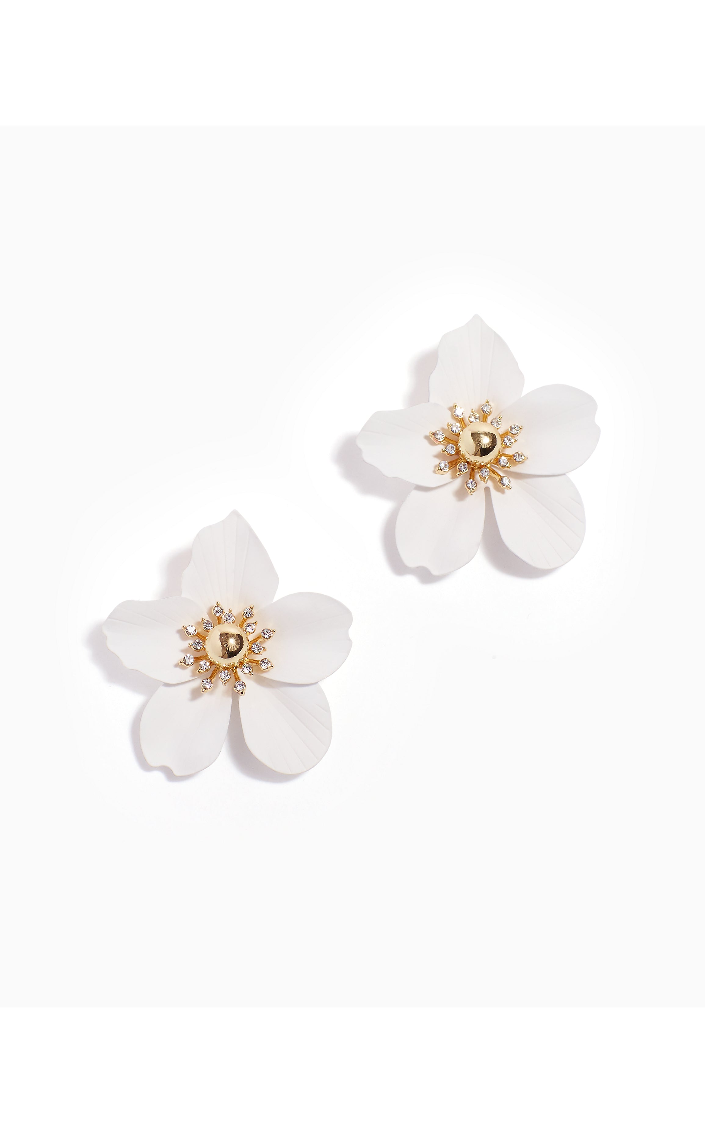 Oversized Orchid Earrings | Flutter White
