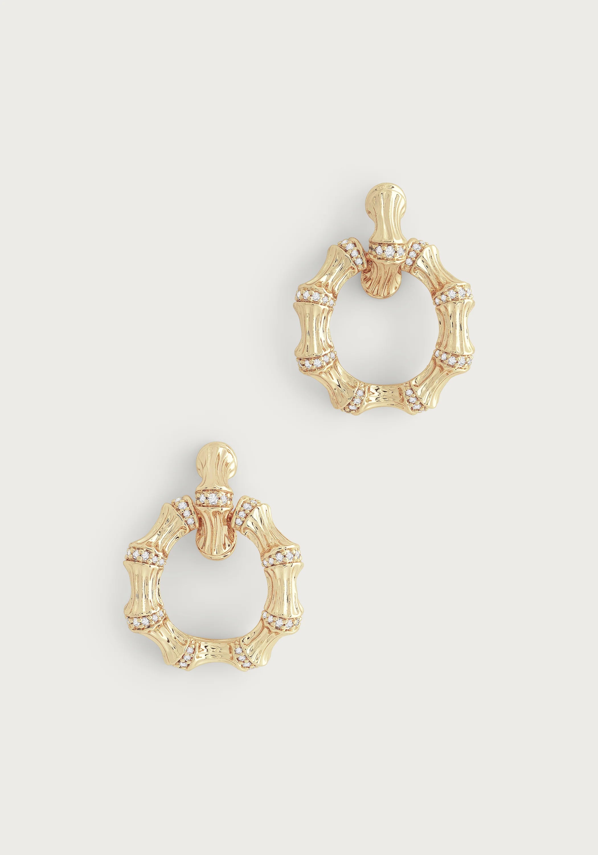 BAMBOO DOUBLE HOOP EARRINGS