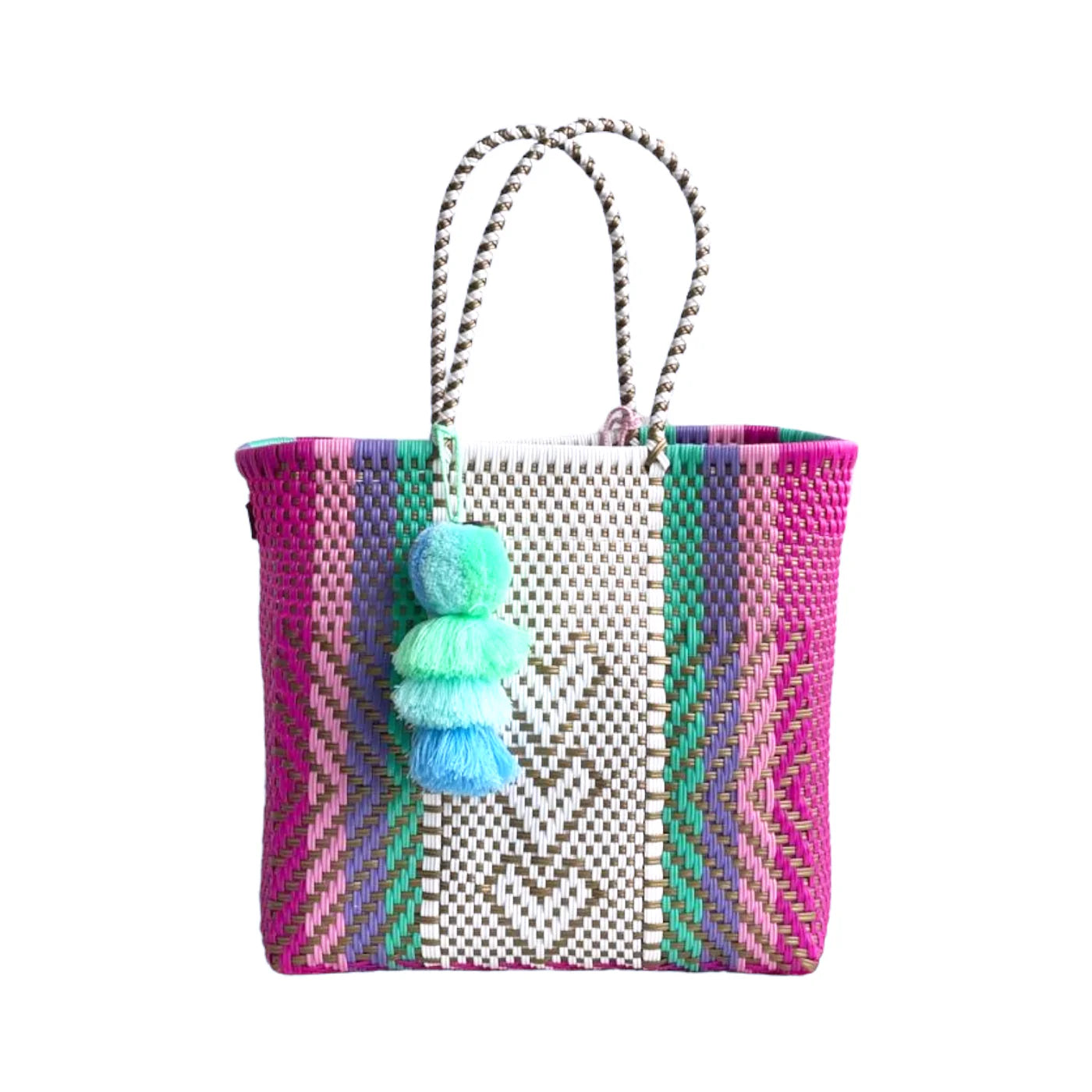 Citron - Heart Guide in Pink / Aqua Citron Tote - Med