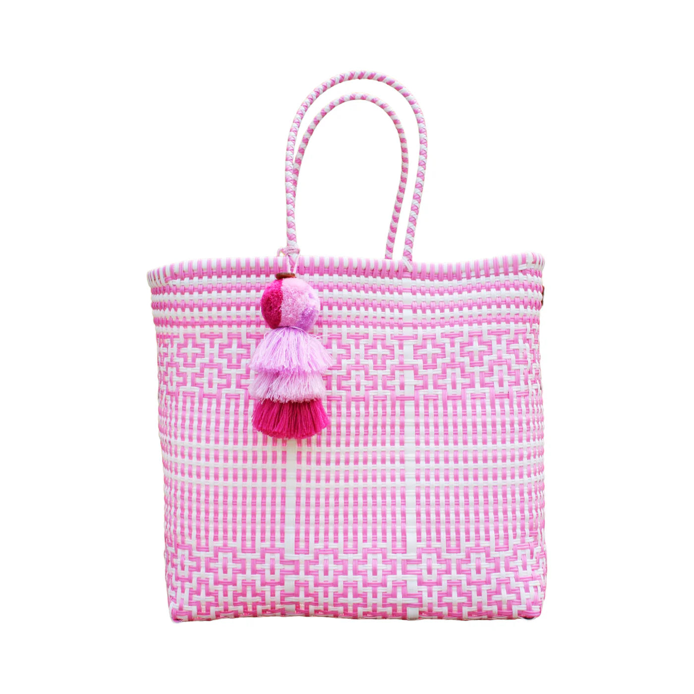 Citron -  Preppy Tile Rose Tote | Medium