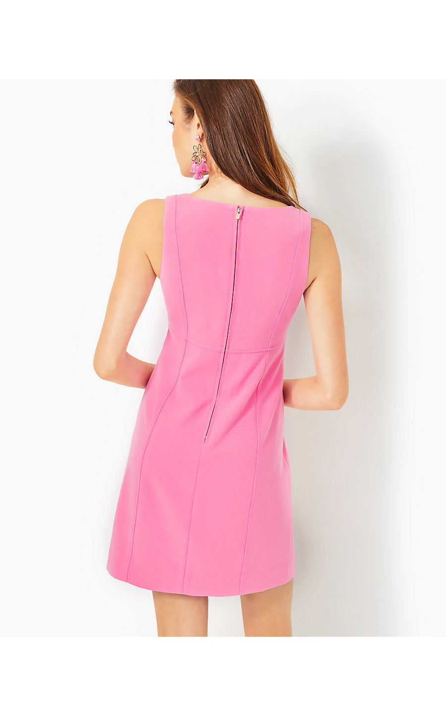 Trini Viscose Shift Dress | Confetti Pink