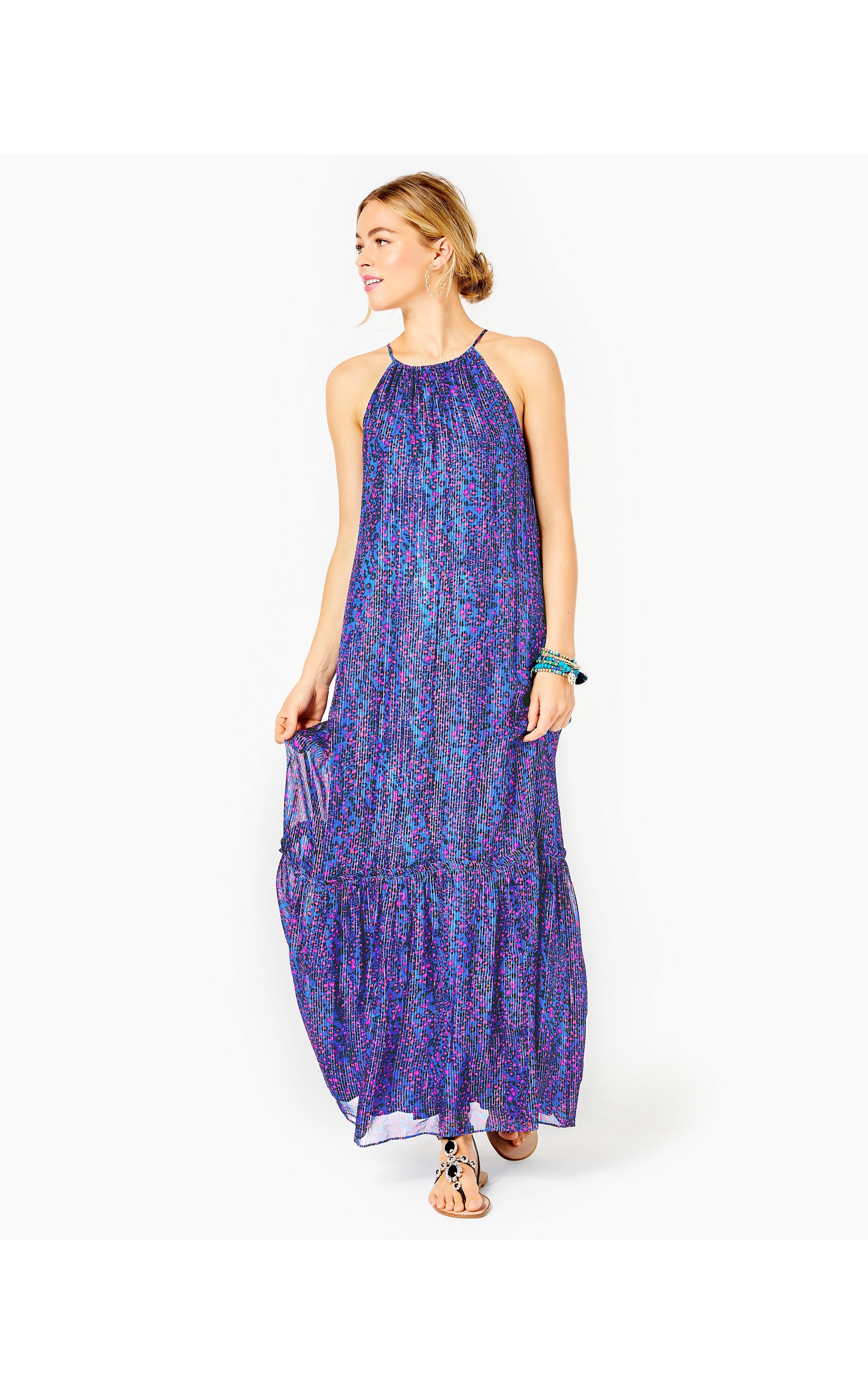Alessandra Maxi Dress | Blue Flare Growl And Prowl