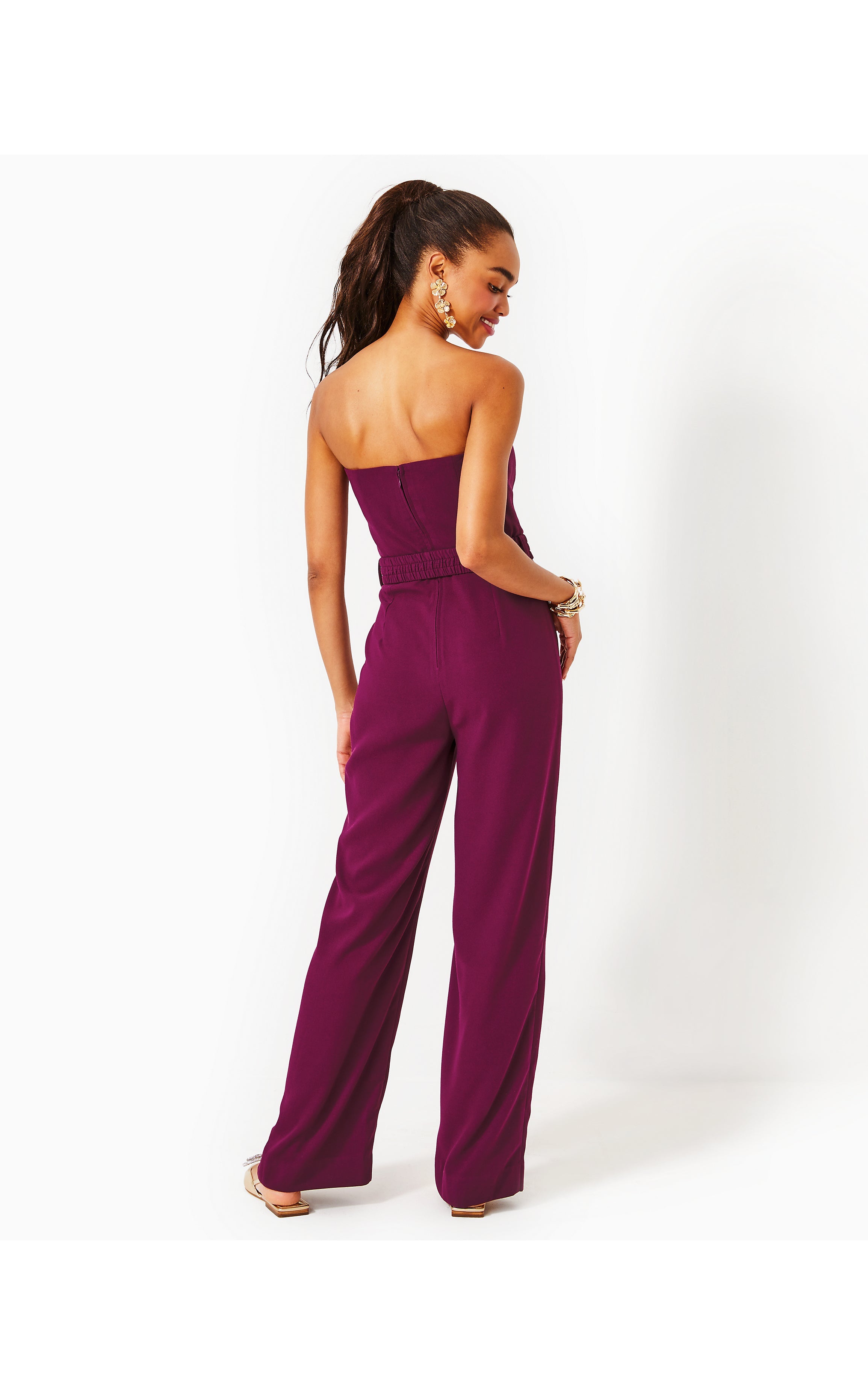 Rosalie Strapless Jumpsuit | Amarena Cherry