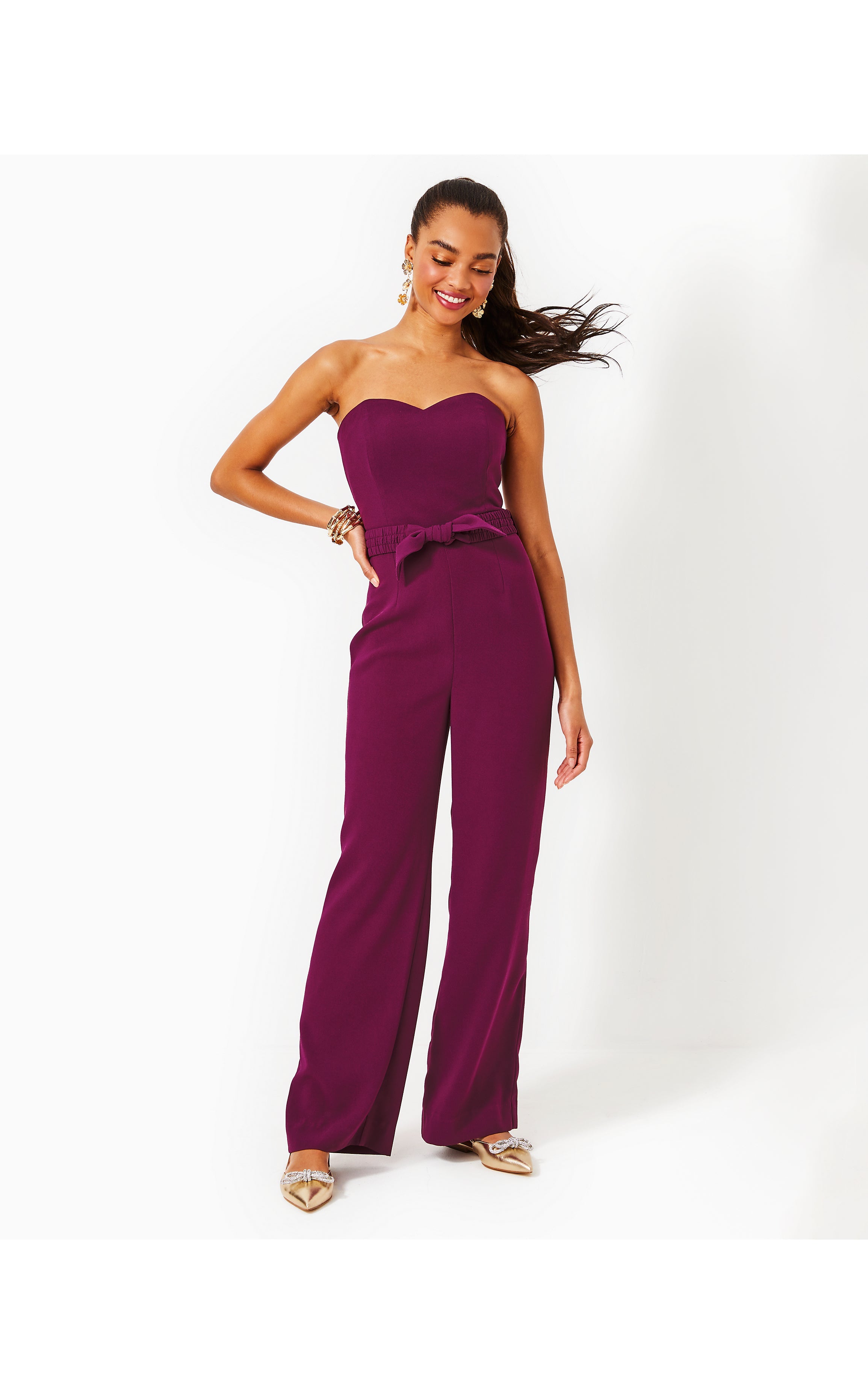 Rosalie Strapless Jumpsuit | Amarena Cherry