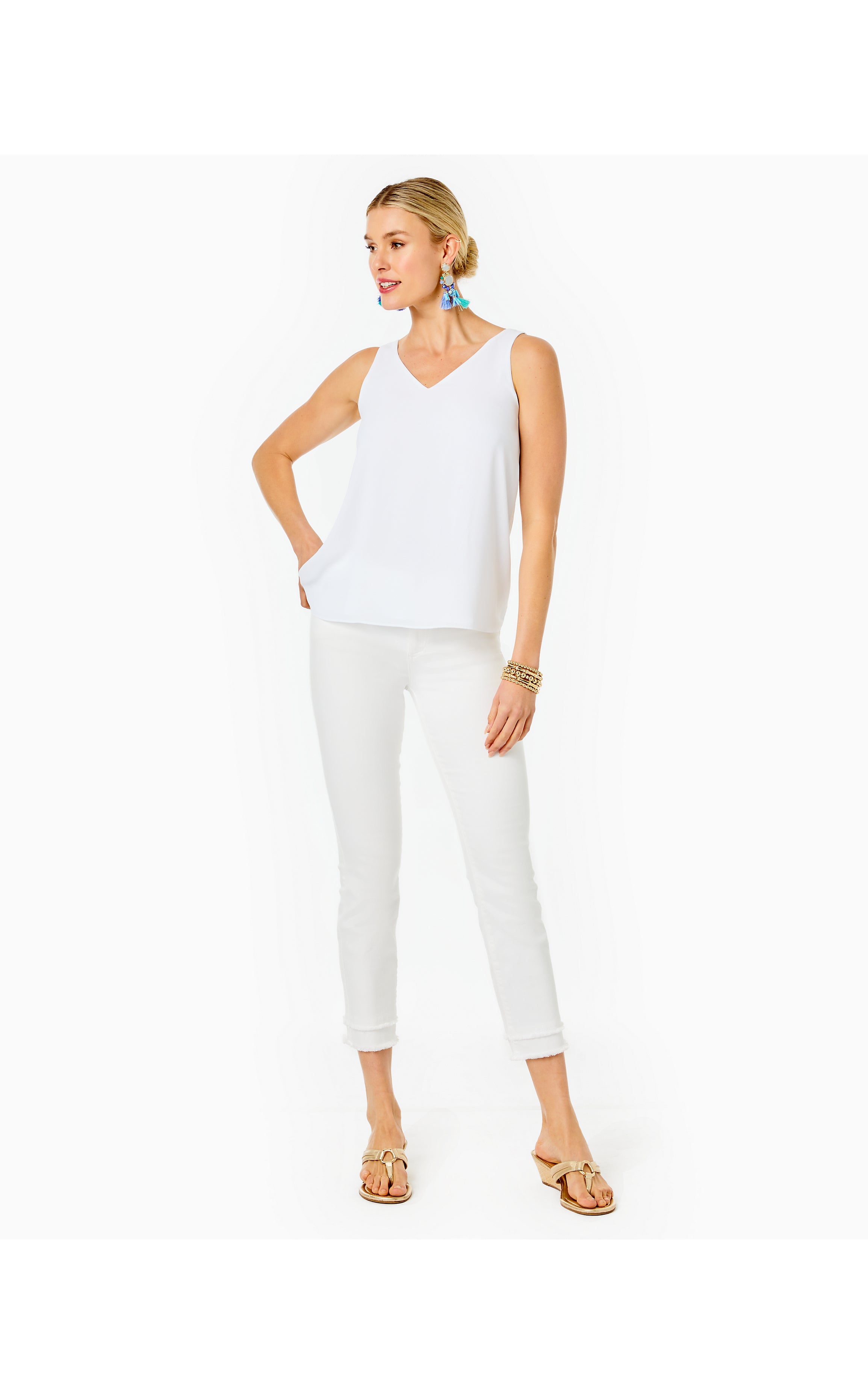 Florin Sleeveless V-Neck | Resort White